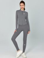 alo 요가 요가복 여성 2024년 신상품 필라테스 트레이닝 모닝 러닝 스포츠 상의 긴팔 피트니스 재킷 - 이미지 5