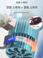 12V 노란색, 흰색 및 파란색 3개 광원 핸드헬드 라이트 레이저 캐논 LED 줌 100W 강력한 빛 매우 밝은 야외 낚시 조명 - 이미지 4