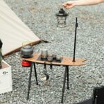 야외 비행 물고기 테이블 스케이트보드 테이블 캠핑 휴대용 접이식 다리 티 트레이 스토브 다기능 전술 테이블 높이 조절 가능 - 이미지 2