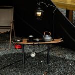 야외 비행 물고기 테이블 스케이트보드 테이블 캠핑 휴대용 접이식 다리 티 트레이 스토브 다기능 전술 테이블 높이 조절 가능 - 이미지 5