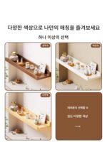 벽걸이 선반 칸막이 벽걸이 나무 선반 벽걸이 단선반 브라켓 벽걸이 책장 선반 선반 - 이미지 2