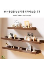 벽걸이 선반 칸막이 벽걸이 나무 선반 벽걸이 단선반 브라켓 벽걸이 책장 선반 선반 - 이미지 3