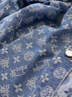 여성용 미국 레트로 프린트 데님 재킷 2025년 봄/가을 신상품 여성용 루즈 캐주얼 셔츠 라펠 긴팔 상의 - 이미지 4