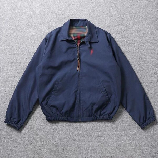 남성용 양면 재킷, 아메리칸 스타일, 워시드 자수 더블 레이어 라펠, 올드 카드르 라펠, 해링턴 재킷, 마운틴 스타일