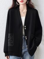 9월 모모 대형 여성용 블랙 슬림 재킷 여성 봄 가을 2025 신상품 살짝 뚱뚱한 mm 인기 재킷 상의