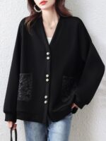 9월 모모 대형 여성용 블랙 슬림 재킷 여성 봄 가을 2025 신상품 살짝 뚱뚱한 mm 인기 재킷 상의 - 이미지 2