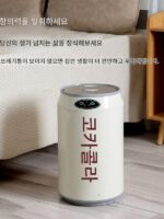 코카콜라 스테인리스 스틸 가정용 스마트 쓰레기통 센서 뚜껑 포함 코카콜라 스타일 주방 침실 욕실 거실 - 이미지 4
