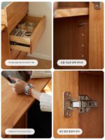 모든 견고한 목재 섬 식탁 현대식 심플한 홈 텔레스코픽 통합 식탁 작은 아파트 통나무 스타일 바 다이닝 사이드 캐비닛 - 이미지 5