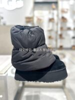 UGG 겨울 신상품 여성용 클래식 미니 퍼프 딥 부츠 두꺼운 바닥 다운 스노우 부츠 1158275