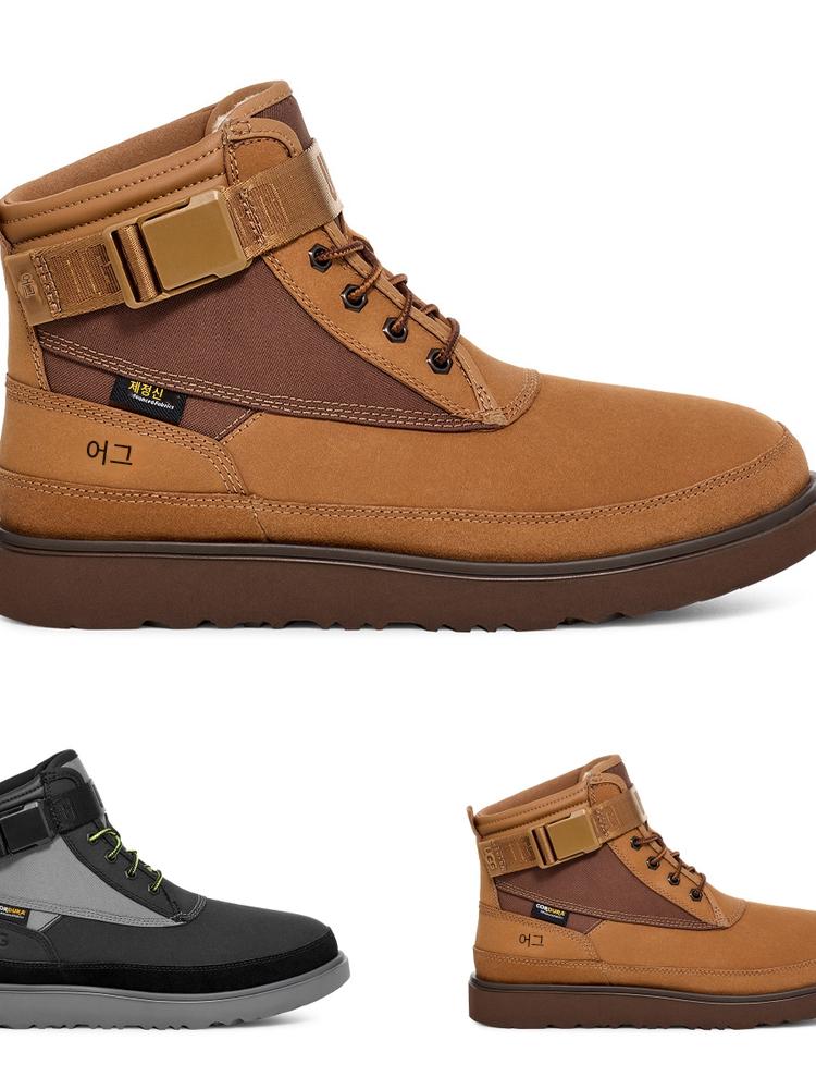 main_842484884774_0 UGG 남성 가을 겨울 트렌드 플랫 바텀 레이스업 버클 따뜻한 패션 숏 부츠 1143985 - 이미지 1