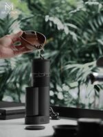 MUVNA Mouweina 더스트 전기 원두 분쇄기 소형 가정용 커피 원두 분쇄기 핸드드립 이탈리아 모카 포트 - 이미지 3