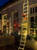 크리스마스 휴일 장식 조명 사다리 조명 산타 클로스 등반 사다리 조명 크리스마스 트리 벽 방수 장식 조명 - 이미지 2