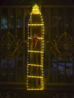 크리스마스 휴일 장식 조명 사다리 조명 산타 클로스 등반 사다리 조명 크리스마스 트리 벽 방수 장식 조명 - 이미지 4