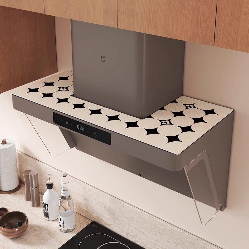 main_843983138757_0 주방 레인지 후드 상단 물 흡수 먼지 커버 패드 레인지 후드 오일 방지 습기 방지 오염 방지 세척 불필요 패드 조리대 보호 패드 - 이미지 1