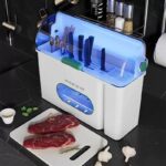 독일 주방 칼꽂이 젓가락 칼붙이 도마 통합 살균 건조 칼꽂이 보관함 다기능 - 이미지 4