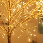 2024년 신제품 LED 크리스마스 트리 조명 불꽃 트리 실버 자작나무 트리 조명 쇼핑몰 호텔 웨딩 장식 라이브 랜턴 - 이미지 3