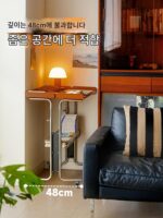 OCCcity 리프팅 데스크 앤틱 솔리드 우드 가정용 이동식 소형 침대 옆 탁자 어린이용 쓰기 공부 테이블 - 이미지 3