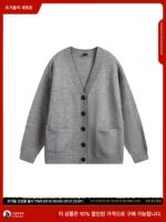 오공은 상품 레트로 일본식 느긋한 스타일 카디건 V넥 스웨터 남녀 가을 느슨한 커플 캐주얼 스웨터 - 이미지 2