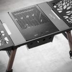 정통 대만 BLACK DESIGN Sunny Day Green 캠핑 테이블 리프 문 스토리지 랙 테이블 보드 야외 가구 야생 럭셔리 - 이미지 2