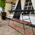 정통 대만 BLACK DESIGN Sunny Day Green 캠핑 테이블 리프 문 스토리지 랙 테이블 보드 야외 가구 야생 럭셔리 - 이미지 5