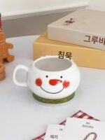 시우 크리스마스 머그 세라믹 컵 선물 상자 세트 여자친구와 친구를 위한 깜짝 선물 실용적 고급 - 이미지 2