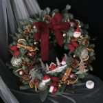 2025년 신축 거실 크리스마스 장식 화환 문 걸이 선물 벽 장면 장식 배열 크리스마스 화환 - 이미지 3