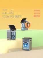 iPhone 충전기 Magsafe Apple 이어폰 iPod 무선 충전 Apple Watch 시계 LED 픽셀 시계 오디오 데스크탑 충전 스테이션을 위한 6-in-1 자석 무선 충전기