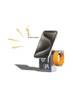 iPhone 충전기 Magsafe Apple 이어폰 iPod 무선 충전 Apple Watch 시계 LED 픽셀 시계 오디오 데스크탑 충전 스테이션을 위한 6-in-1 자석 무선 충전기 - 이미지 5