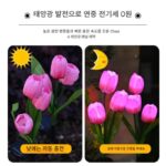 태양광 정원 조명 야외 튤립 조명 발코니 정원 레이아웃 조경 분위기 장식 조명 접지 플러그 잔디 조명 - 이미지 4
