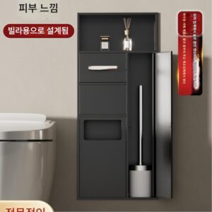 스테인리스 스틸 쓰레기통 틈새에 내장된 숨겨진 욕실 욕실 변기 옆 변기 선반 금속 맞춤형