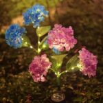 태양광 정원 조명 야외 방수 빌라 조경 잔디 정원 발코니 장식 접지 플러그 수국 시뮬레이션 랜턴 - 이미지 2