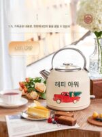 미국 Zhuolang 레트로 주전자 가정용 자동 전원 꺼짐 304 스테인레스 스틸 전기 주전자 대용량 고가치 - 이미지 2