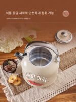 미국 Zhuolang 레트로 주전자 가정용 자동 전원 꺼짐 304 스테인레스 스틸 전기 주전자 대용량 고가치 - 이미지 4