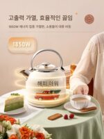 미국 Zhuolang 레트로 주전자 가정용 자동 전원 꺼짐 304 스테인레스 스틸 전기 주전자 대용량 고가치 - 이미지 5