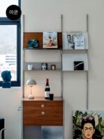 A Cui는 벽에 집을 지었습니다. 견고한 목재로 만든 창의적인 걸이 선반 디스플레이 선반 대형 흰색 벽 장식 보관 선반 - 이미지 3