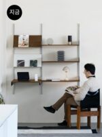 A Cui는 벽에 집을 지었습니다. 견고한 목재로 만든 창의적인 걸이 선반 디스플레이 선반 대형 흰색 벽 장식 보관 선반 - 이미지 4