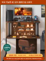 견고한 원목 책상 2중 전동 리프트 테이블 학습 책상 스마트 컴퓨터 책상 게임 테이블 홈 워크벤치