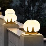 게이트 조명 태양열 기둥 조명 고급 기둥 조명 야외 안뜰 게이트 부두 조명 빌라 게이트 입구 램프 기둥 조명 - 이미지 2