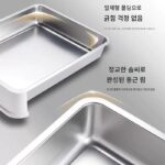 스테인리스 서랍형 고양이 화장실 대형 방수 밀폐형 테이크아웃 방지 개먹이 사각형 휴대용 똥통 상단 입구 - 이미지 5