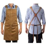 정비사, 수제 정원 가꾸기, 자동차 수리점 작업복을 위한 맞춤 로고가 새겨진 미국식 두꺼운 캔버스 남성용 앞치마 - 이미지 5