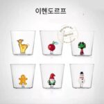 ICHENDORF 핸드메이드 유리 귀여운 물컵 창의적인 디자인 컵 새해 선물 크리스마스 선물