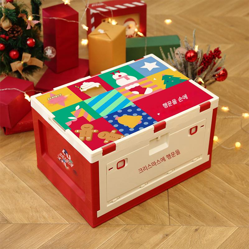 main_855832858154_0 크리스마스 분위기 장식 레이아웃 접이식 보관함 안뜰 캠핑 스타일 간식 자동차 트렁크 보관함 - 이미지 1