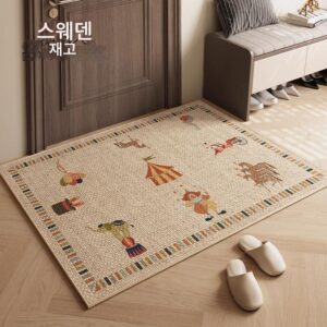 스웨덴 스톡 일본식 도어매트 리넨 매트는 도어 로그에 맞춰 잘라서 사용할 수 있으며 반려동물 스타일 미끄럼 방지 카펫입니다.