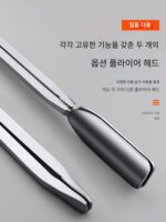 화재 집게 쓰레기 집게 스테인리스 스틸 가정용 화재 집게 화재 집게 긴 막대 긴 손잡이 쓰레기 집게 플러스 긴 화재 집게 - 이미지 2