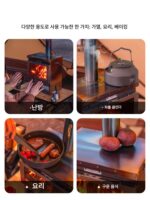 오리지널 맨 웜 샤 순수 티타늄 벽난로 난방 스토브 휴대용 야외 캠핑 텐트 히터 캠핑 쿠커 스토브 - 이미지 4
