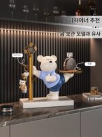 일본식 창의적 폭력적인 곰 열쇠 현관 보관 장식품 및 새 집으로 이사할 때 사용할 수 있는 가정용 데스크탑 액세서리 선물