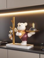 일본식 창의적 폭력적인 곰 열쇠 현관 보관 장식품 및 새 집으로 이사할 때 사용할 수 있는 가정용 데스크탑 액세서리 선물 - 이미지 3