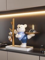 일본식 창의적 폭력적인 곰 열쇠 현관 보관 장식품 및 새 집으로 이사할 때 사용할 수 있는 가정용 데스크탑 액세서리 선물 - 이미지 4