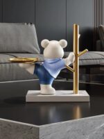 일본식 창의적 폭력적인 곰 열쇠 현관 보관 장식품 및 새 집으로 이사할 때 사용할 수 있는 가정용 데스크탑 액세서리 선물 - 이미지 5