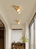 표면 장착형 메인 조명 없음 거실 조명 앤틱 월넛 색상 복도 통로 볼드 다운라이트 룸 침실 천장 조명 - 이미지 5